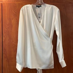 Lafayette 148 New York "Freya" blouse in luxe charmeuse.